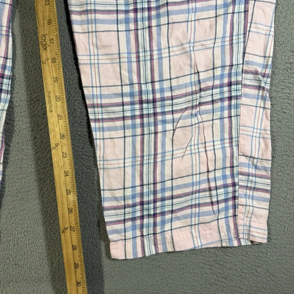 Vintage Lauren Ralph Lauren Women's Collar Classic Pajama Set Pink Plaid Size XL - Picture 10 of 12